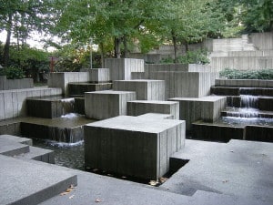 Brutalist Fountain in Seattle, Washington