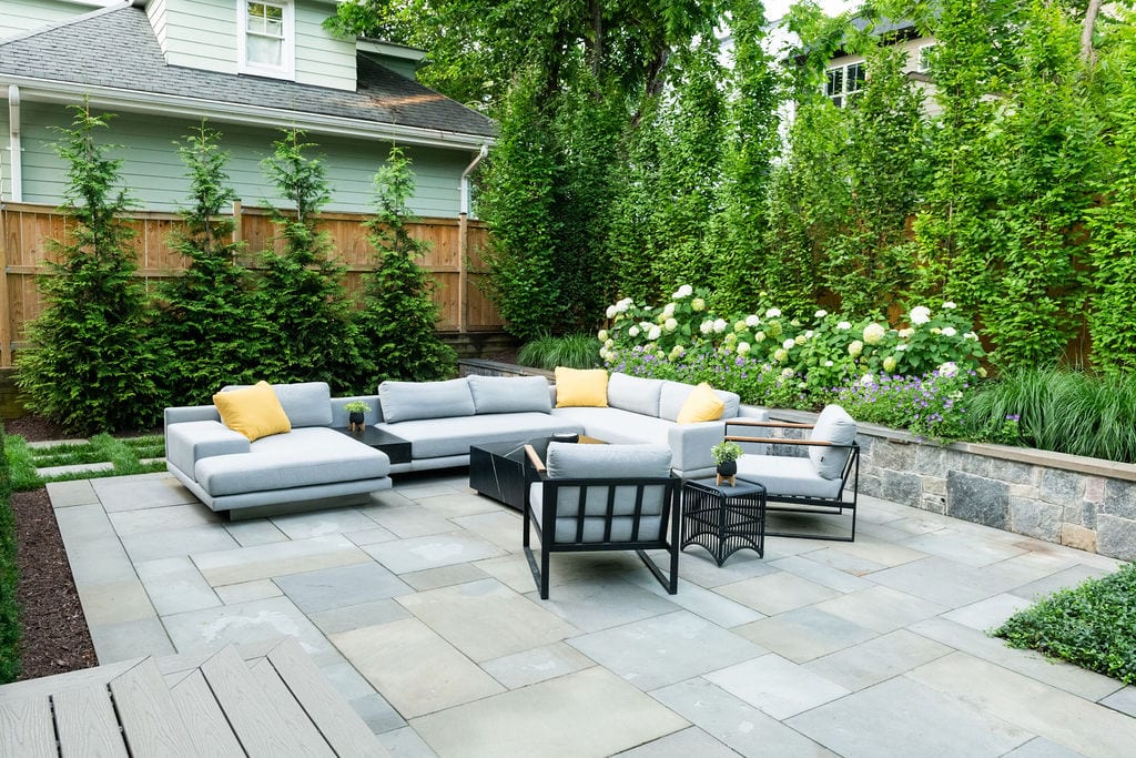 4- Natural Flagstone Patio Sitting Area