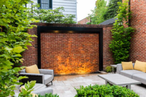 Waterfall Feature Patio Sitting Area